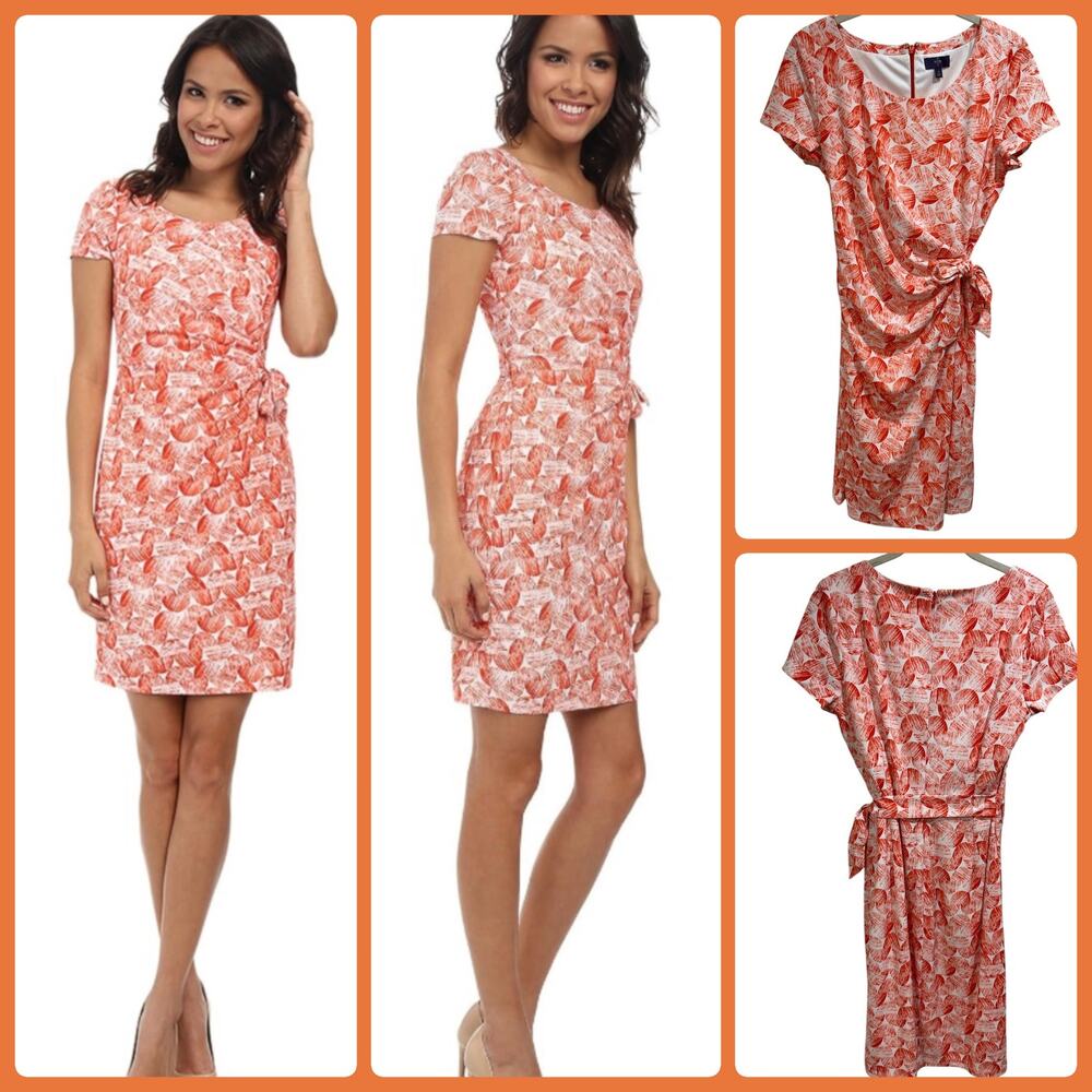 NYDJ   Cerise Orange Slimming Dress Size 8